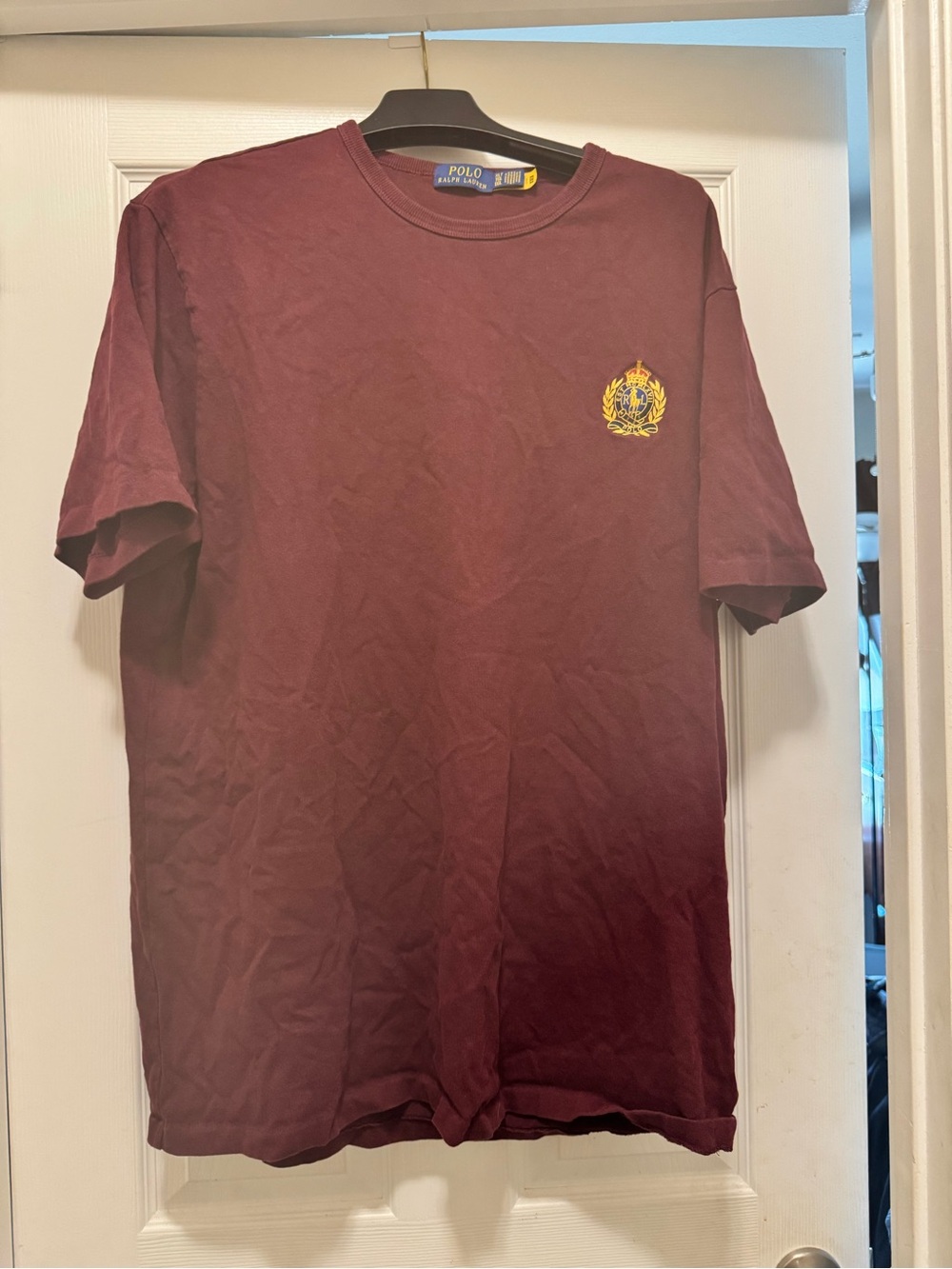 Ralph Lauren Maroon Short-Sleeve Crest Tee